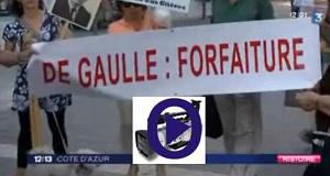 REPORTAGE 2011 NICE 18 JUIN MANIF CONTRE INAUGURATION STATUE 2 GAULLE